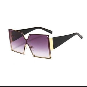 Purple Square Oversized Shades